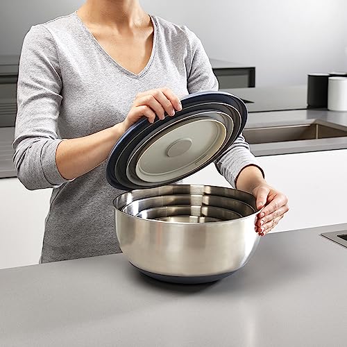 Joseph Joseph - Ciotola Nest Prep&Store in acciaio inox 18/8 con coperchi a scatto