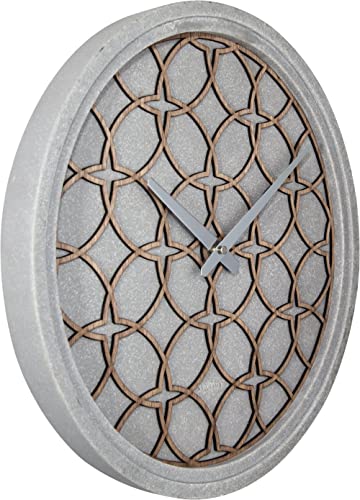 NeXtime Concrete Love orologio da parete 39cm resina grigia design moderno