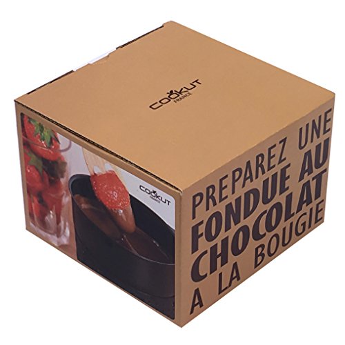 Cookut Lumi Choco fonduta cioccolato a candela set 2 pezzi con forchette legno
