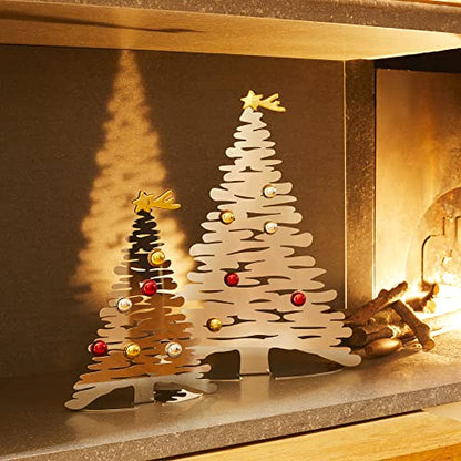 Alessi Albero di Natale in acciaio inossidabile, design Boucquillon & Maaoui, disponibile in acciaio lucido, bianco e rosso