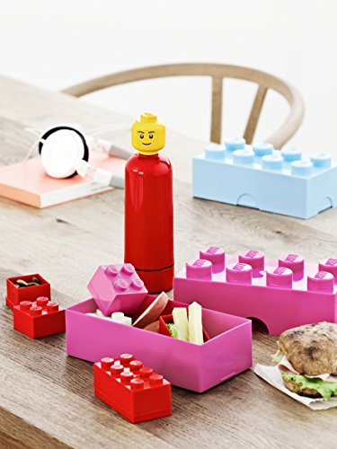 Lego Contenitore Portavivande 8 Bottoncini Rosa in plastica