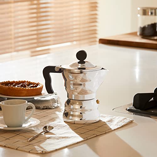 Alessi Moka Caffettiera Espresso fusione alluminio nero design Mendini