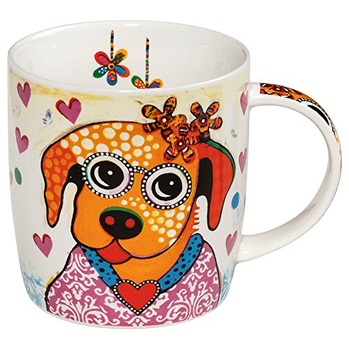 Maxwell & Williams tazza Betsy porcellana con disegno gufo Boobook colorato