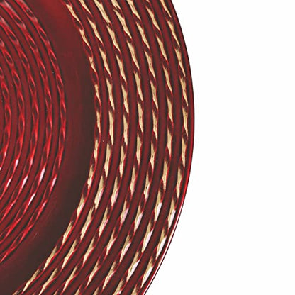 Villa d'Este Home Tivoli set 6 sottopiatti plastica rosso oro decori natale Ø33 cm