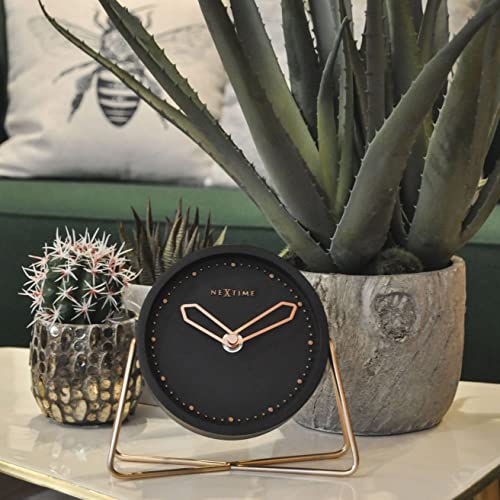 NeXtime Cross Table orologio da tavolo poliresina oro rosa design minimalista 15.5x17.5cm