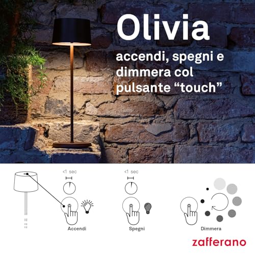 Zafferano Olivia Pro lampada LED alluminio bianco design moderno