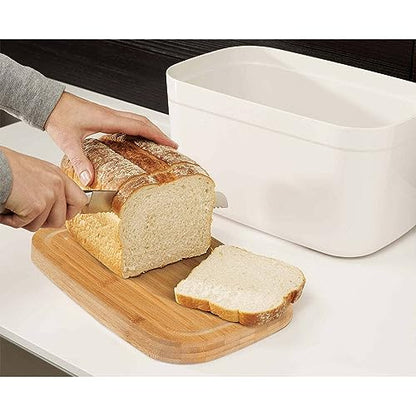 Joseph Joseph contenitore pane polipropilene coperchio bambù tagliere reversibile