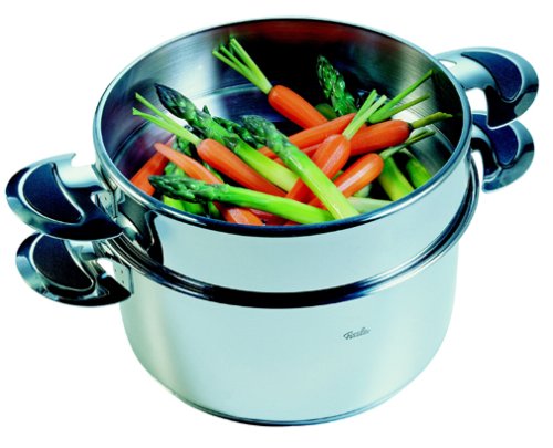 Fissler Pentola a Vapore 24cm 3 Pezzi acciaio inox