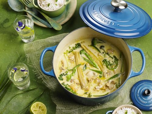 Le Creuset casseruola rotonda ghisa ciliegia con maniglie per cottura e brasatura