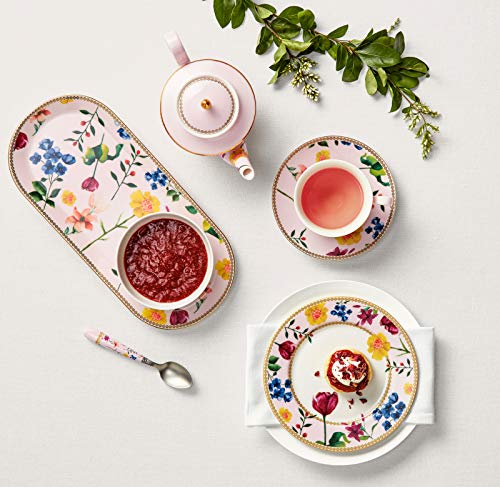 Maxwell & Williams Set Teiera e Tazza Contessa porcellana bianca motivo floreale