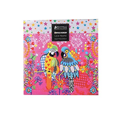 Maxwell & Williams piatto da contorno Love porcellana con cuori colorati e creature fantastiche design Donna Sharam