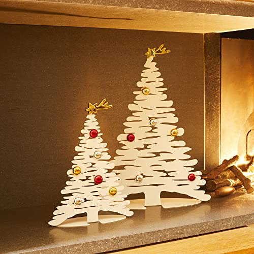 Alessi Albero di Natale in acciaio inossidabile, design Boucquillon & Maaoui, disponibile in acciaio lucido, bianco e rosso