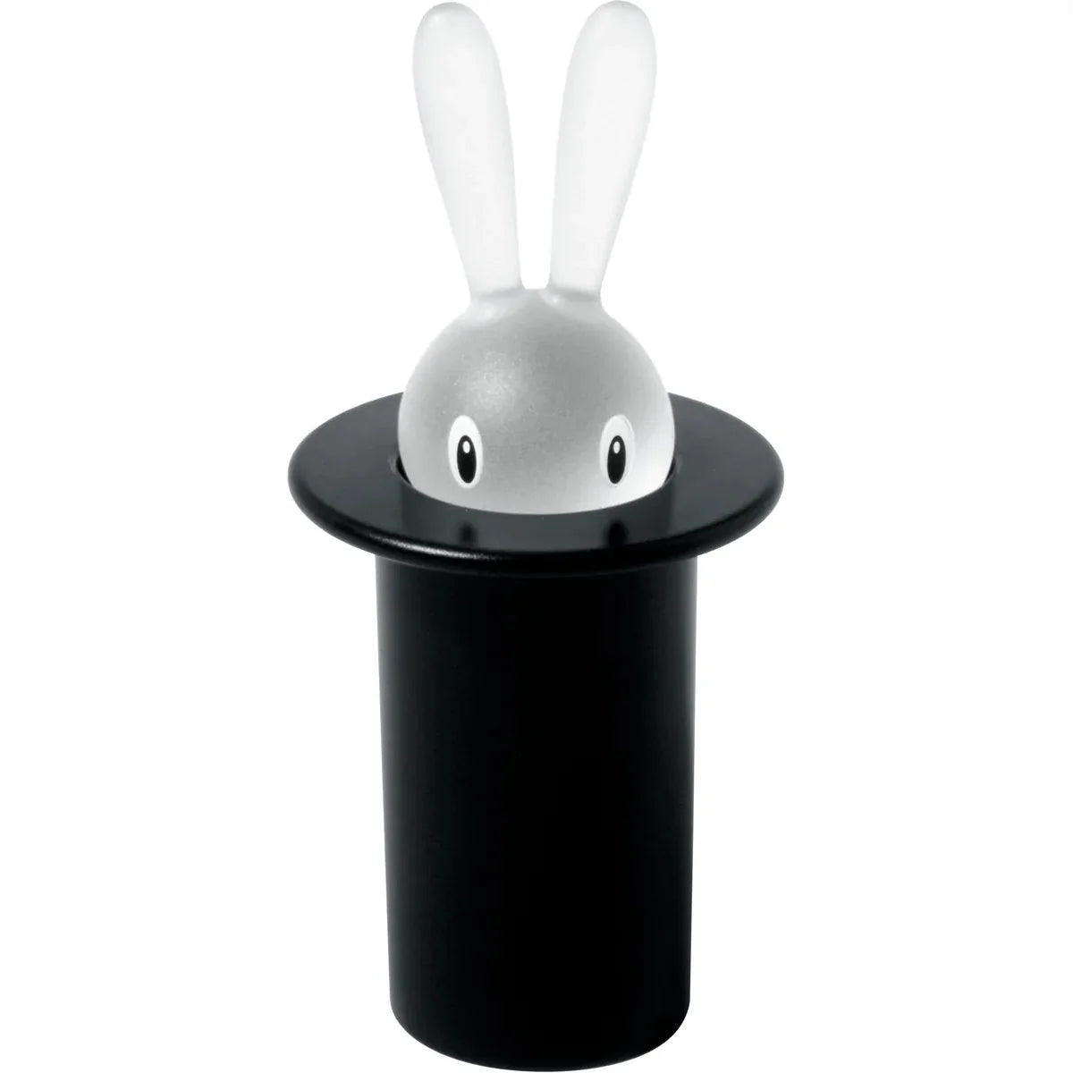 Alessi — Magic Bunny ASG16 B | Portastuzzicadenti in resina nero