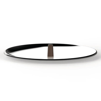 Alessi — Edo PU200/28 | Deksel 28 cm van staal met bruine knop