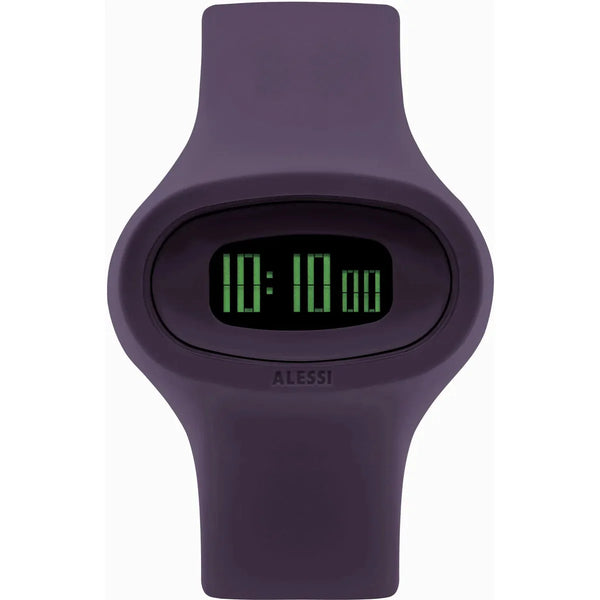 Alessi — Jak AL25004 | Reloj de pulsera de poliuretano morado — Alessi