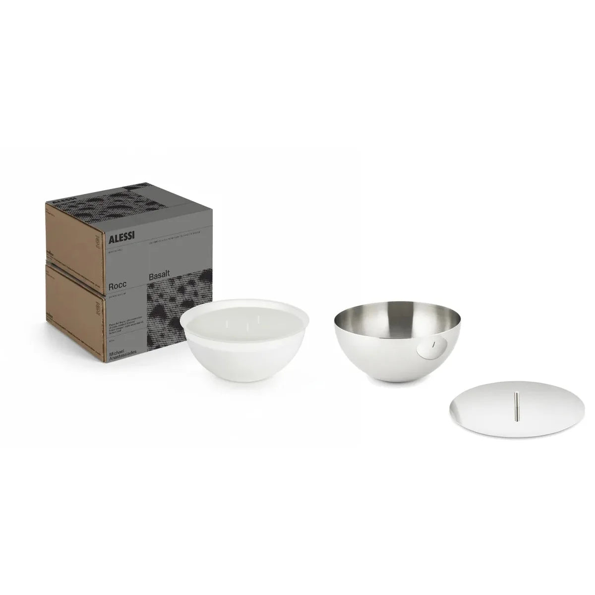 Alessi — Rocc MA05S2S | Candela Basalt in acciaio inox Small