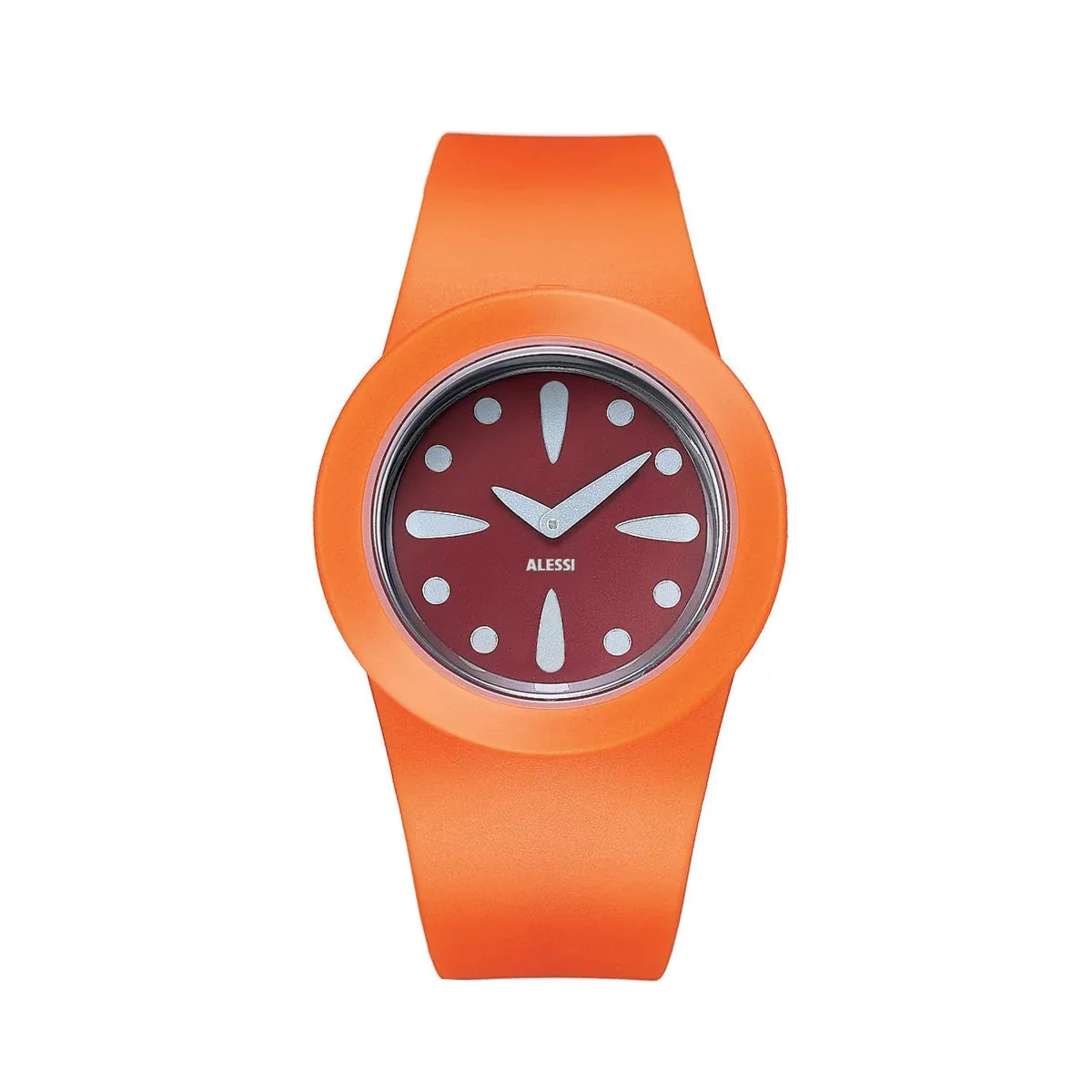 Alessi — Calumet AL1001 | Reloj de pulsera de poliuretano naranja