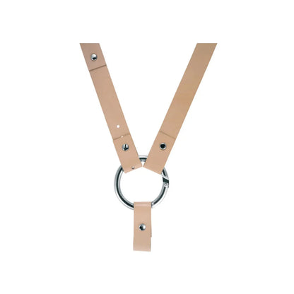 Alessi — Buckle AL9000C WI | Collare in pelle beige per orologio