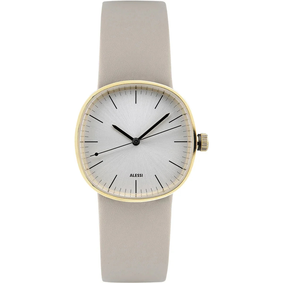 Alessi — Tic15 AL5052 | Lissoni-Armbanduhr aus Stahl und Leder