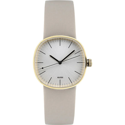 Alessi — Tic15 AL5052 | Lissoni-Armbanduhr aus Stahl und Leder