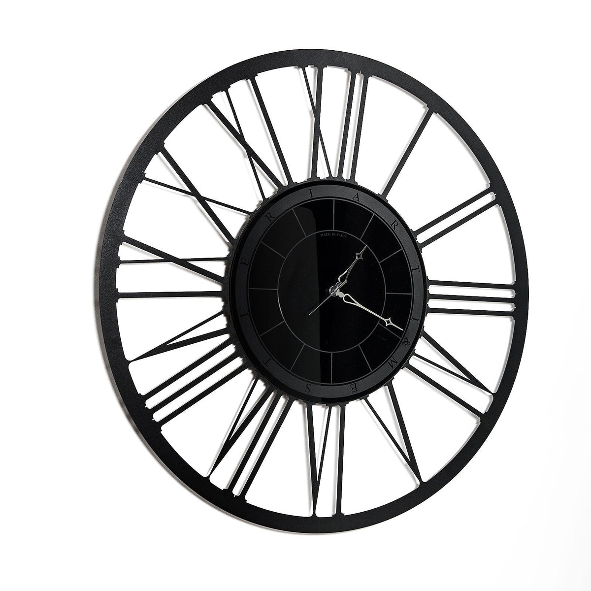Arti & Mestieri orologio da parete Big Lux colore nero in ferro lavorato artigianalmente