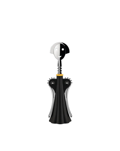 Alessi cavatappi Anna G. resina termoplastica e zama cromata nero - design Alessandro Mendini