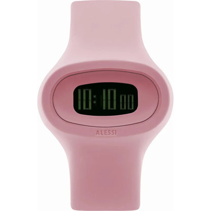 Alessi — Jak AL25002 | Armbandsur i rosa polyuretan