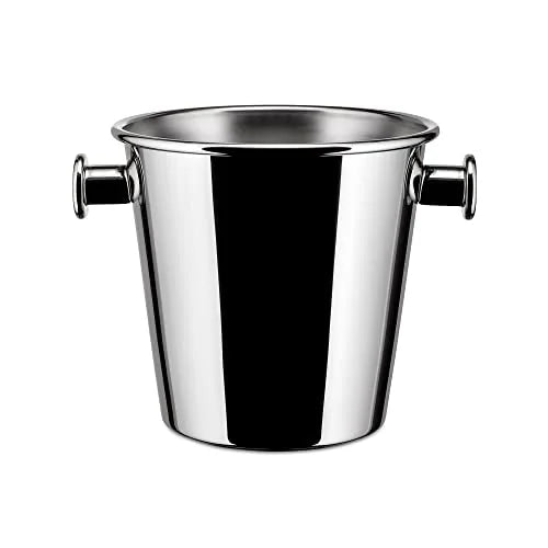 Alessi secchiello per ghiaccio con manici acciaio inox argento design Sottsass