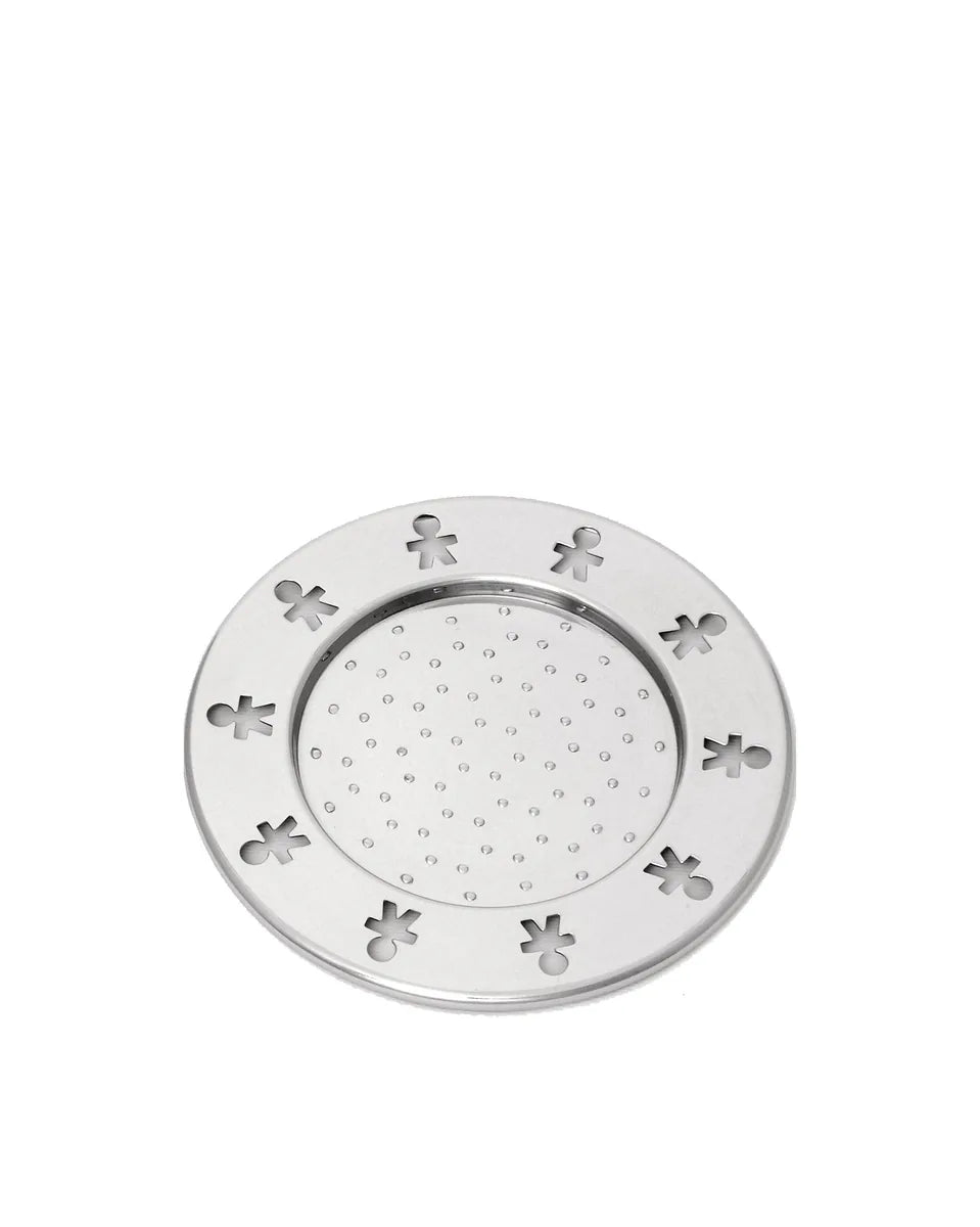 Alessi set 2 sottobottiglia anti-umidità Mini Girotondo acciaio inossidabile diametro 15 cm