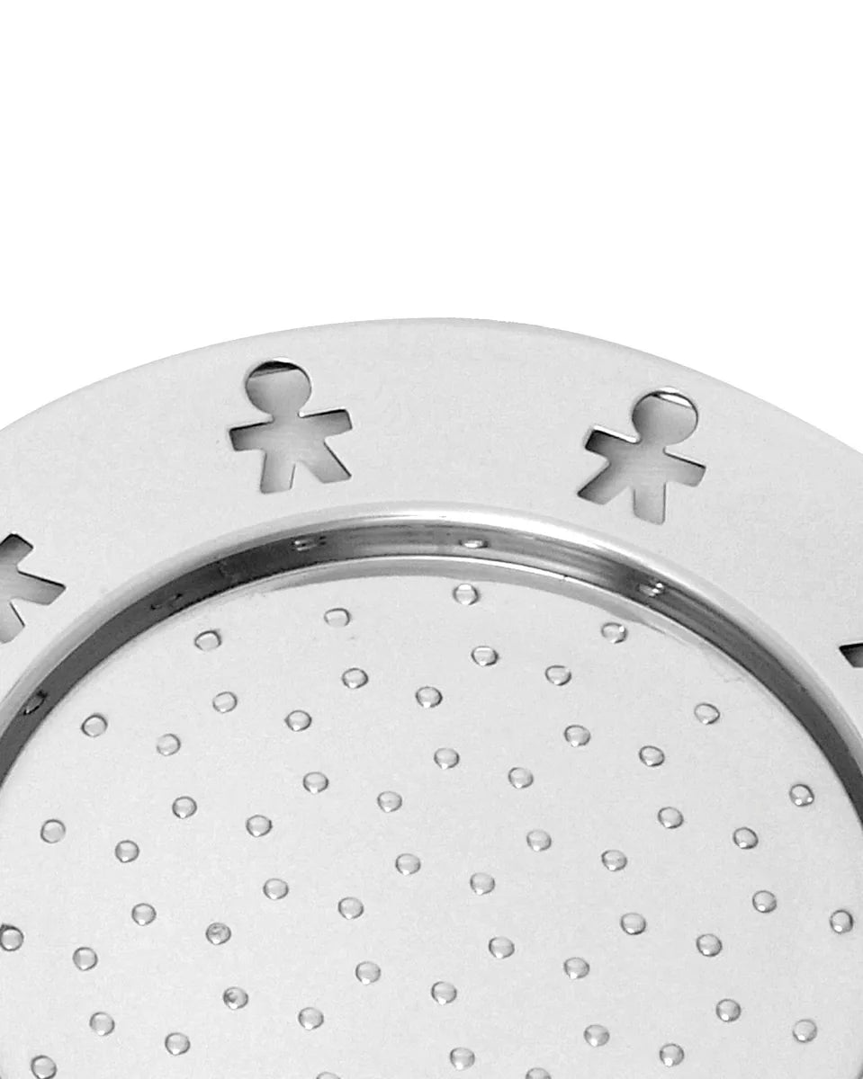 Alessi - Set of 2 "Mini Girotondo" Anti-Humidity Coasters in Stainless Steel