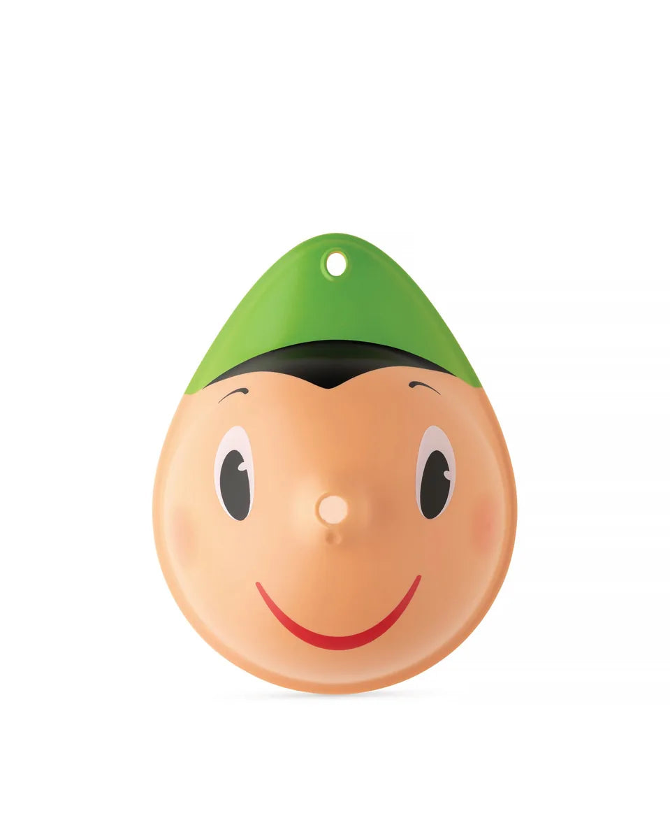 Alessi Imbuto Pino in resina termoplastica verde e pesca, design Giovannoni e Mirri