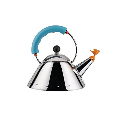 Alessi — 9093 | Bollitore 1L Azzurro/Giallo Design Graves — Alessi