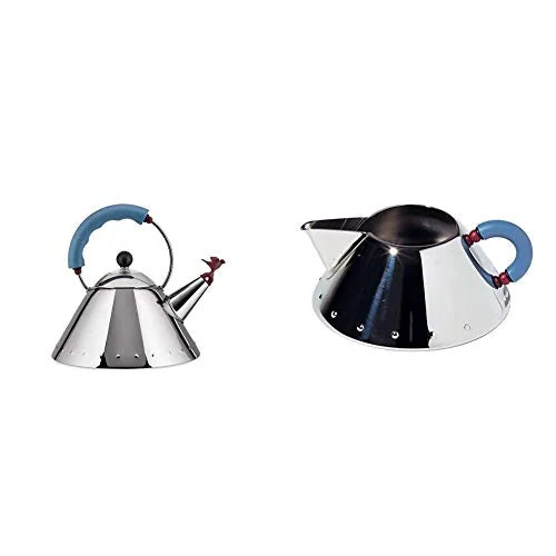 Alessi — 9093 | Bollitore Azzurro/Nero Design Graves — Alessi