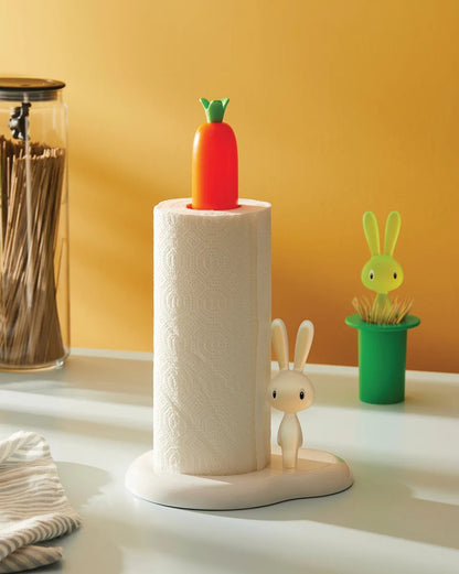 Alessi — Bunny & Carrot | Designkeukenrolhouder Giovannoni