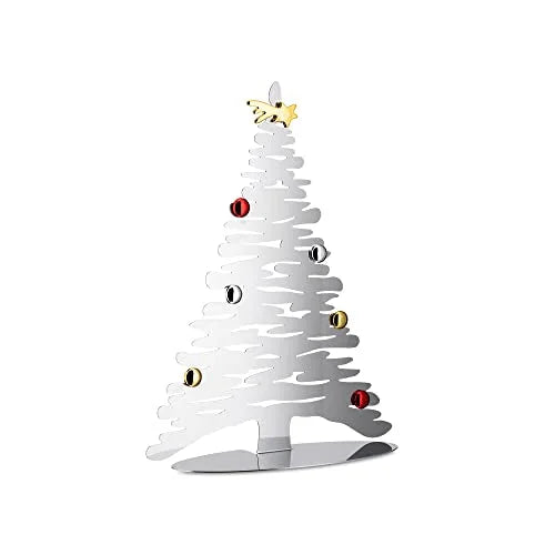 Alessi — Bark | Albero Natale Bianco/Rosso Acciaio — Alessi