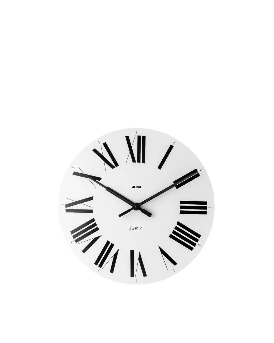 Alessi — Firenze | Reloj blanco/negro de diseño Castiglioni