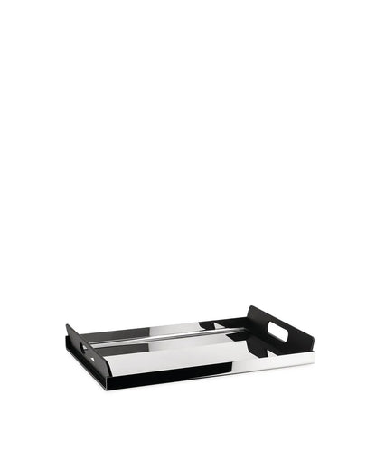 Alessi - Plateau rectangulaire « Vassily » en acier inoxydable noir