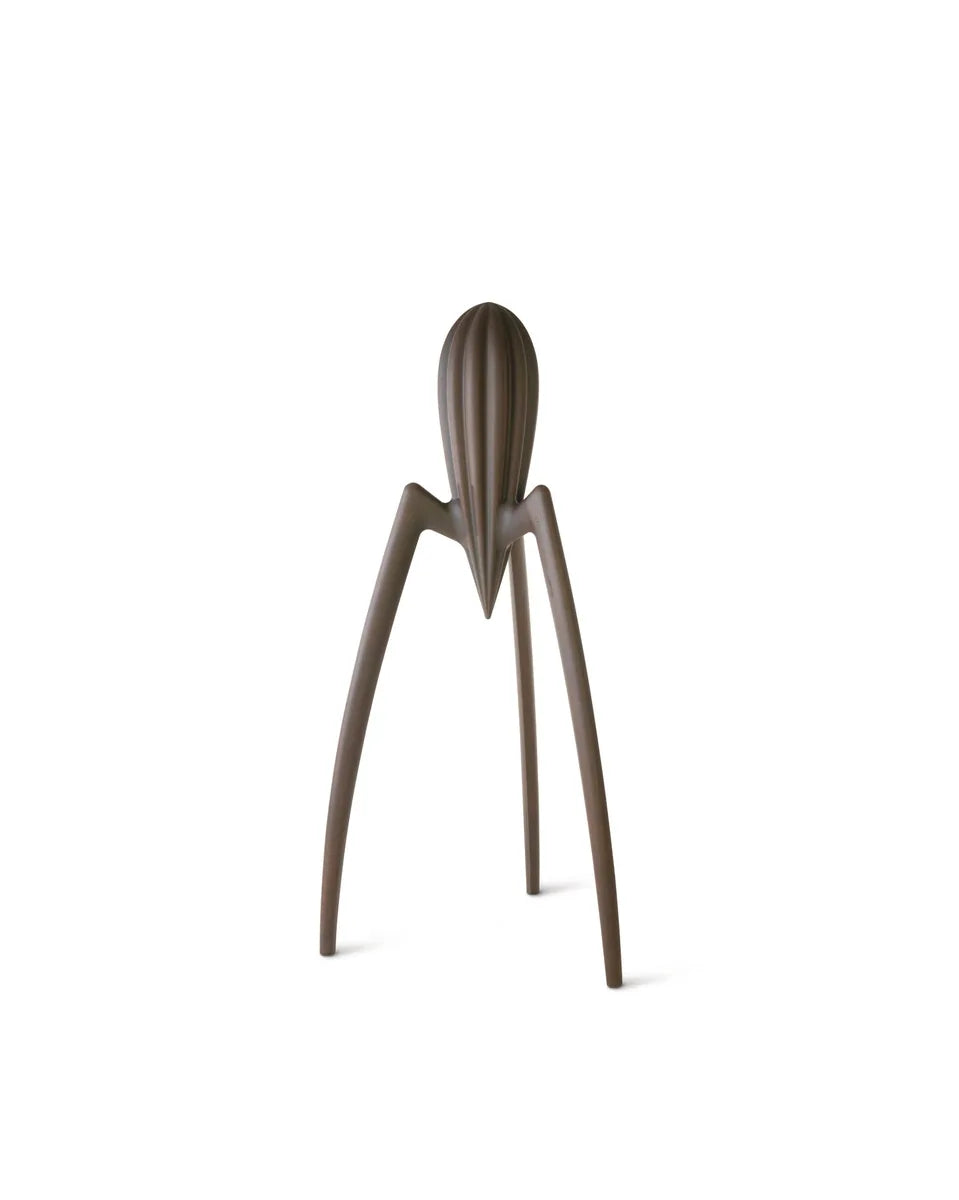 Alessi Spremiagrumi Juicy Salif alluminio Philippe Starck argento e bianco