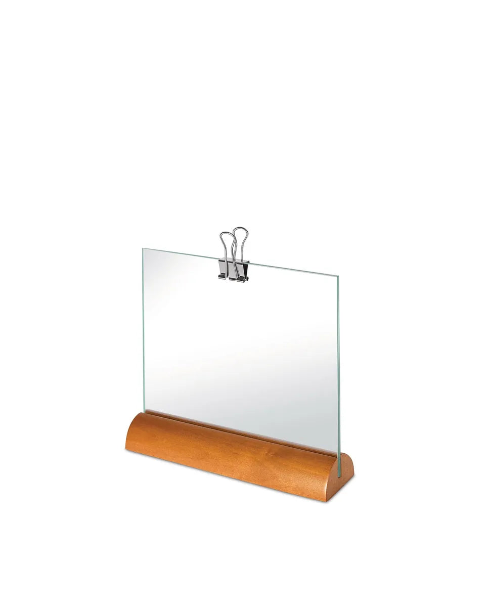 Alessi Portafoto in vetro e legno di betulla - design Kuno Prey