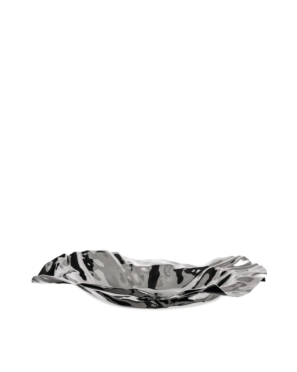 Alessi Cestino Port acciaio inox design Lluís Clotet con bordo increspato