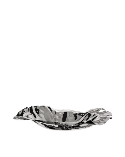Alessi Cestino Port acciaio inox design Lluís Clotet con bordo increspato