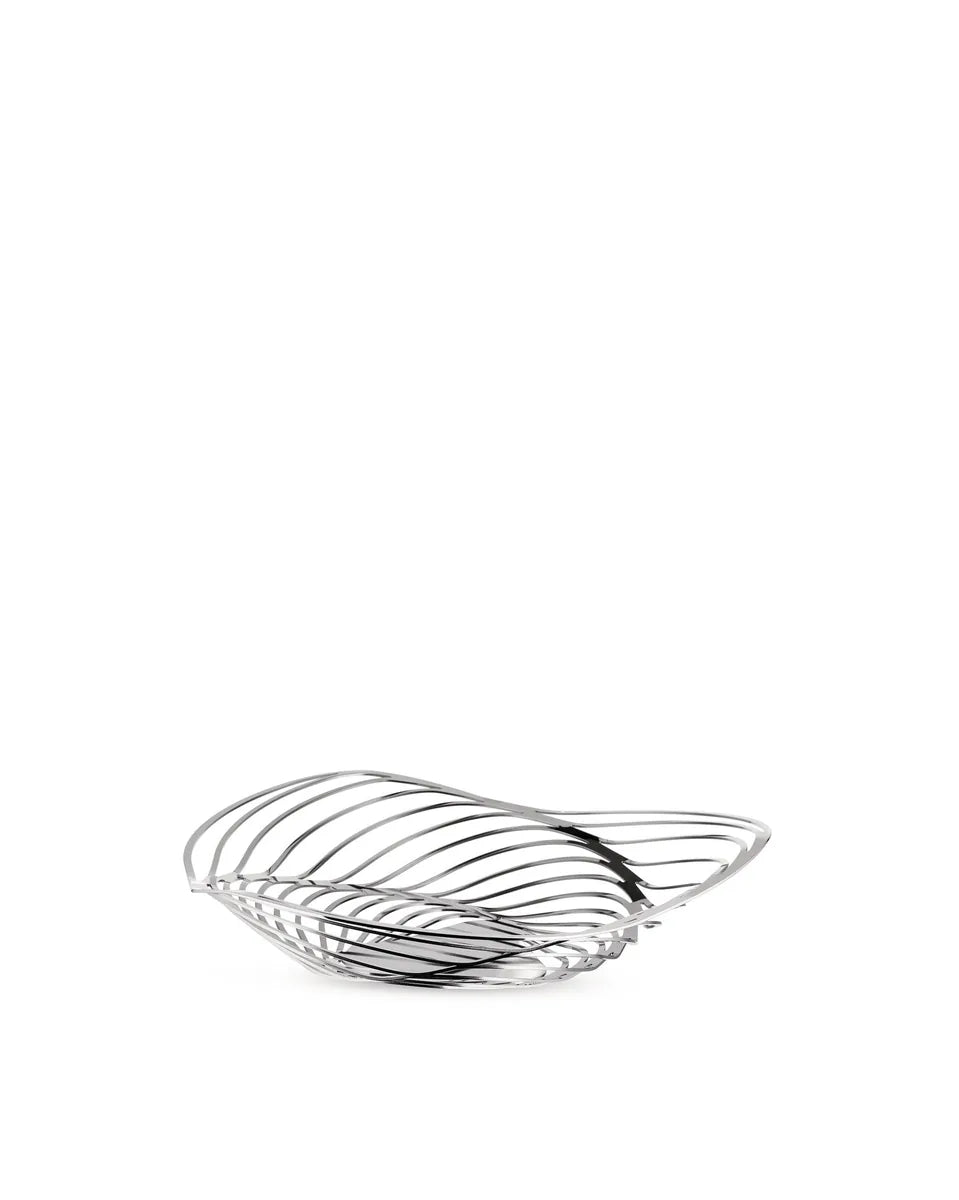 Alessi Trinity fruttiera acciaio colorato nero design Adam Cornish