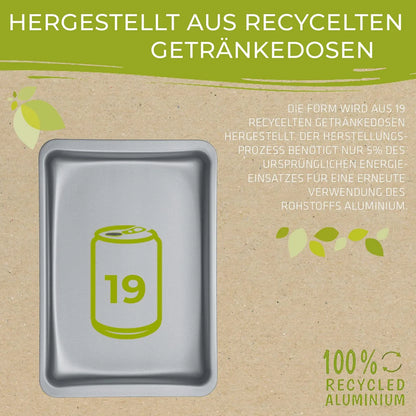 Berndes teglia da forno alluminio riciclato 29x25 cm colore verde antiaderente