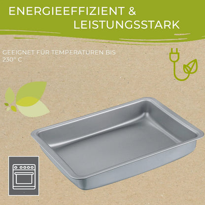 Berndes teglia da forno alluminio riciclato 29x25 cm colore verde antiaderente