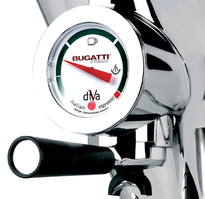 Bugatti Diva macchina espresso arancione alluminio acciaio inox pressione 15 bar