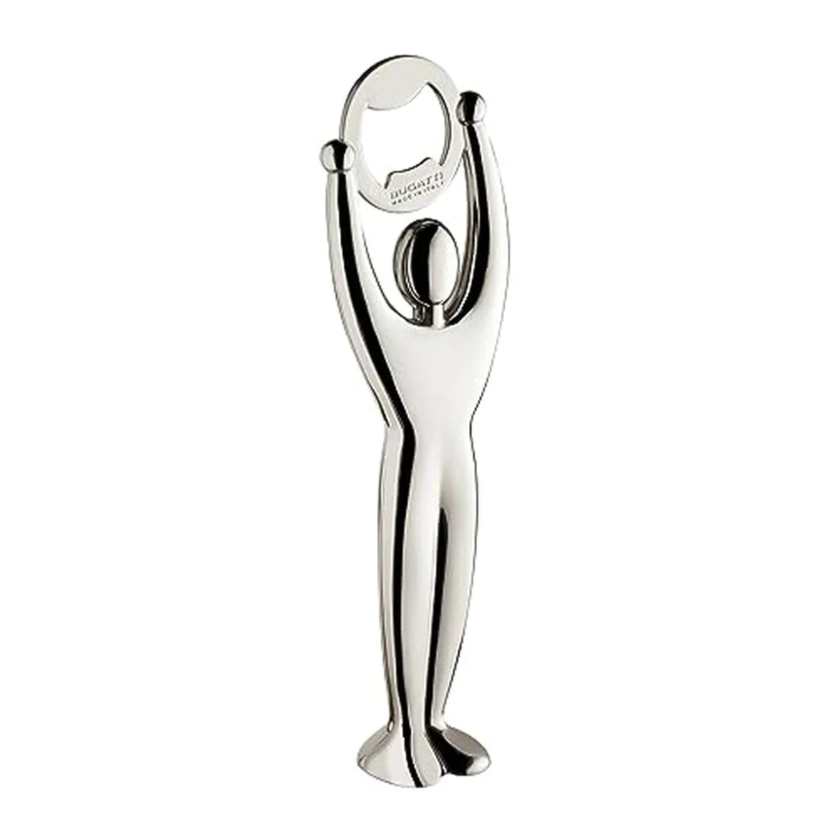 Bugatti Gym apribottiglia cromato in acciaio inox, design italiano per cucina e tavola