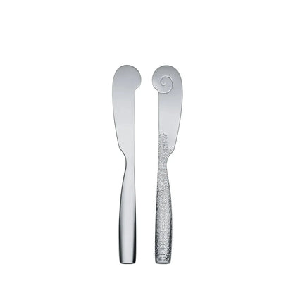 Alessi — Dressed MW03/37 | Couteau à beurre en acier avec décoration