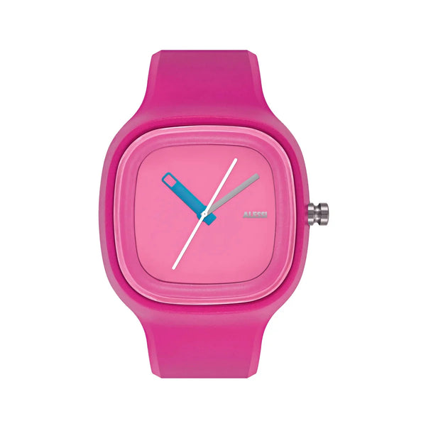 Alessi — Kaj AL10014 | Reloj de pulsera de poliuretano rosa — Alessi