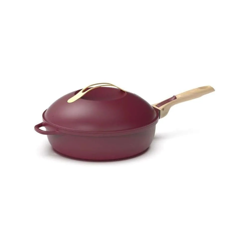 Cookut La Favolosa Padella 8-in-1 Rubio 24cm metallo riciclato rosso con manici rimovibili