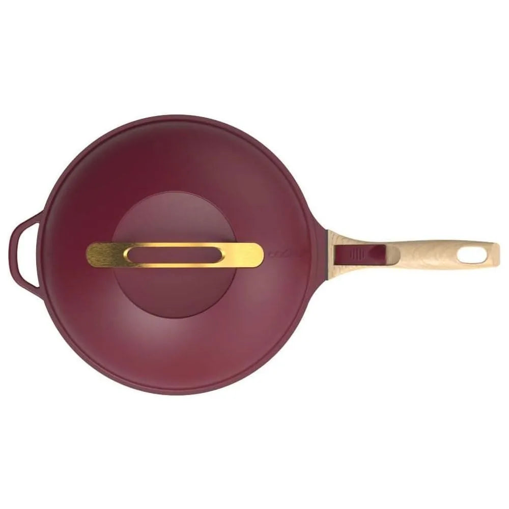 Cookut La Favolosa Padella 8-in-1 Rubio 24cm metallo riciclato rosso con manici rimovibili